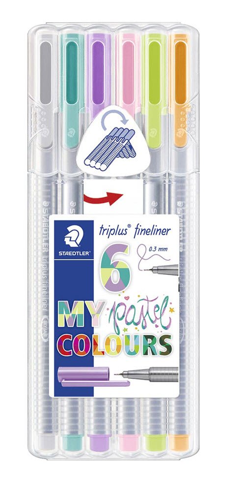 Triplus fineliner 334 st 6stk pastel